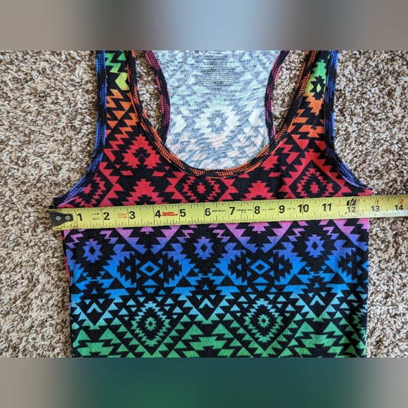 Colorful Aztec Print Ribbed T-Shirt/Mini-Dress (Rainbow of Colors) - Picture 12 of 12